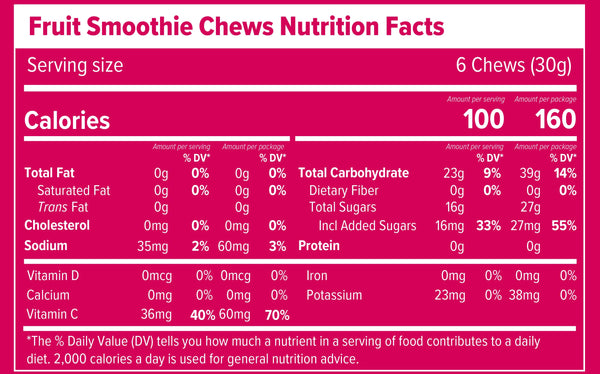 Honey Stinger Energy Chews - Fruit Smoothie
