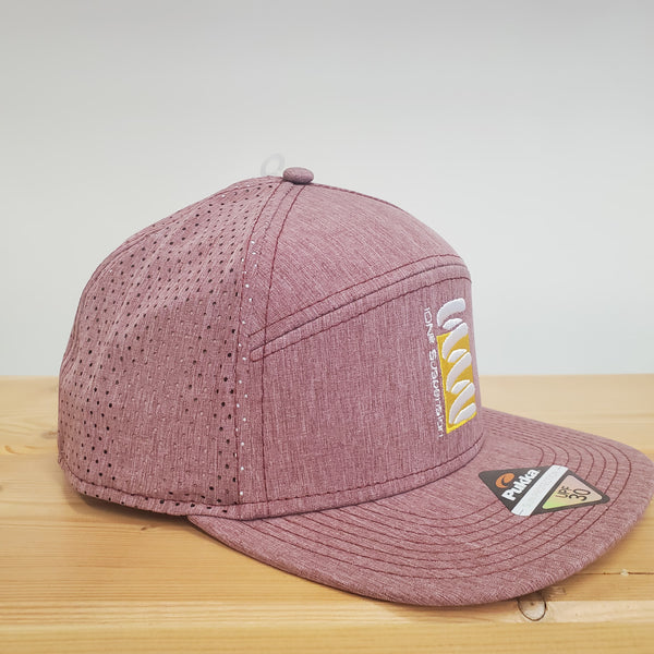 tradesman hat maroon heather