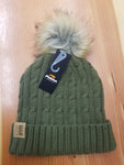 ION² Winter Hat - Cuffed Cable Knit Beanie OLIVE