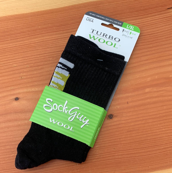 Black ION2 Merino wool sock